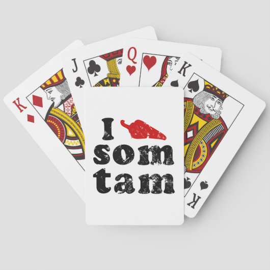 I Love Som Tam ❤ Thai Isaan Food トランプ (裏面)