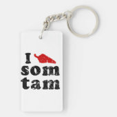 I Love Som Tam ❤ Thai Isan Lao Food キーホルダー (裏面)