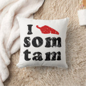 I Love Som Tam ❤ Thai Isan Lao Food クッション (ブランケット)