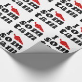 I Love Som Tam ❤ Thai Isan Lao Food ラッピングペーパー (角)