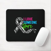 I Love Someone Rare Zebra Ribbon - Rare Disease Aw マウスパッド (マウス)