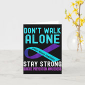 I Love Someone Teal-purple Suicide Prevention Awar カード (黄色い花)