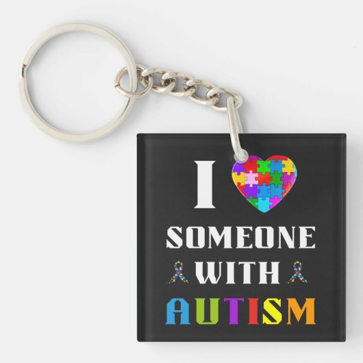 I Love Someone With Autism キーホルダー (正面)