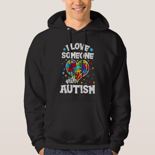 I Love Someone with Autism パーカ (正面)