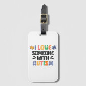I Love Someone With Autism ラゲッジタグ (正面縦)