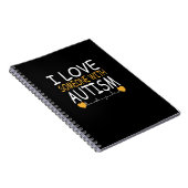 I Love Someone With Autism Heartbeat ノートブック (右側)