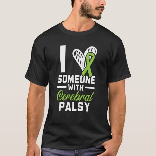 I Love Someone With Cerebral Palsy Warrior Support Tシャツ (正面)
