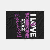 I Love Someone With Epilepsy Day Seizures Warrior  フリースブランケット (正面(横))