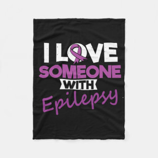 I Love Someone With Epilepsy Day Seizures Warrior  フリースブランケット