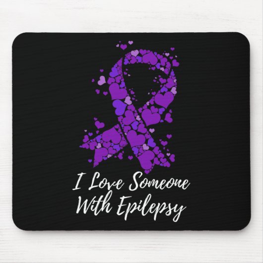 I Love Someone With Fight Epilepsy Awareness  マウスパッド (正面)