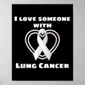 I Love Someone With Lung Cancer Support Awareness  ポスター (正面)