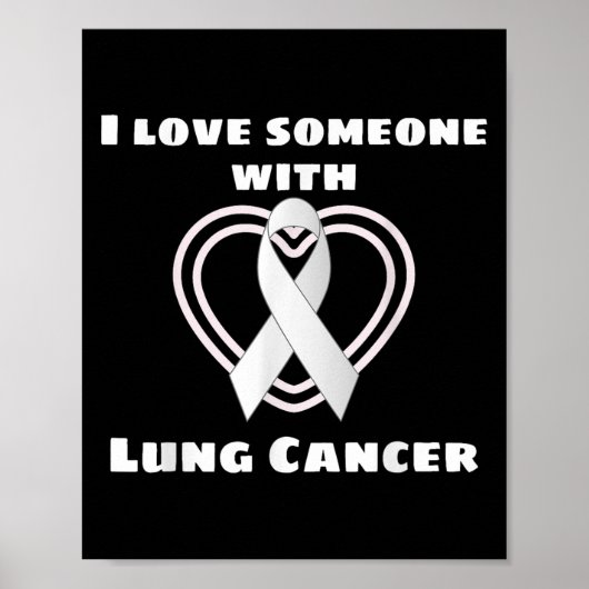 I Love Someone With Lung Cancer Support Awareness  ポスター (正面)