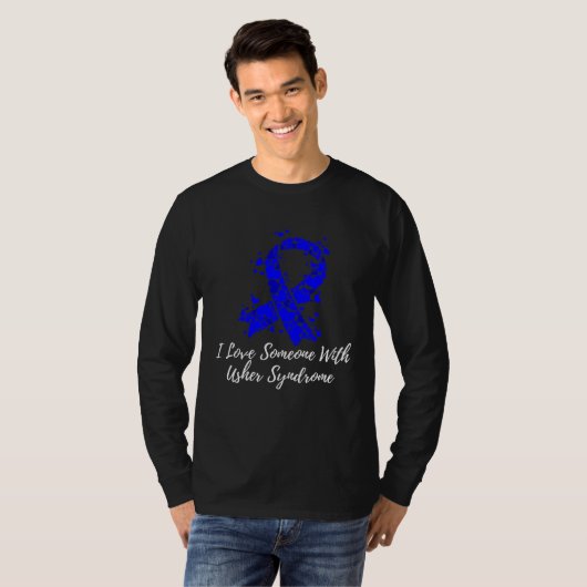 I Love Someone With Usher Syndrome Awareness Tシャツ (正面フル)