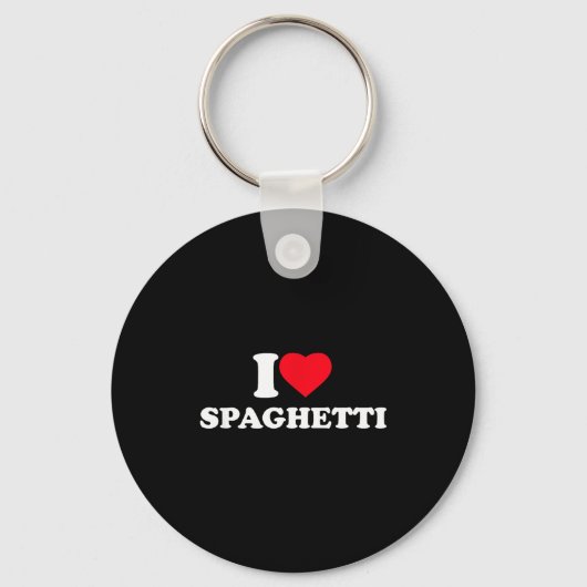 I Love Spaghetti I Heart Spaghetti Lover Food Past キーホルダー (正面)