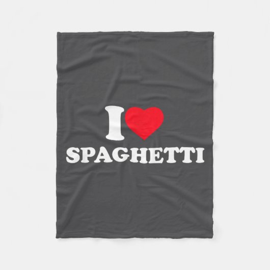 I Love Spaghetti I Heart Spaghetti Lover Food Past フリースブランケット (正面)