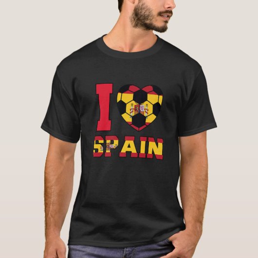 I Love Spain Women Men Kids Spanish Soccer Balls F Tシャツ (正面)