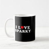 I Love Sparky Matching Girlfriend &amp; Boyfriend  コーヒーマグカップ (左)