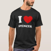 I Love Spencer IハートスペンサーおもしろいファーストネームSp Tシャツ (正面)