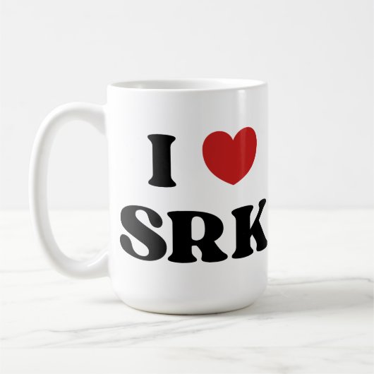 I love SRK - I Love Shahrukh Khan コーヒーマグカップ (左)