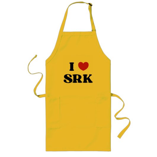I love SRK - I Love Shahrukh Khan ロングエプロン (正面)
