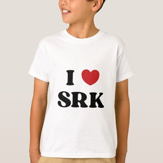 I Love SRK - I Love Shahrukh Khan Tシャツ (正面)