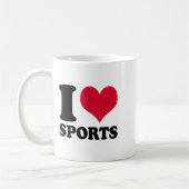 I Love Srts Fitness Motivation コーヒーマグカップ (左)