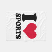 I Love Srts Fitness Motivation  フリースブランケット (正面(横))