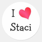 I Love Staci ラウンドシール (正面)