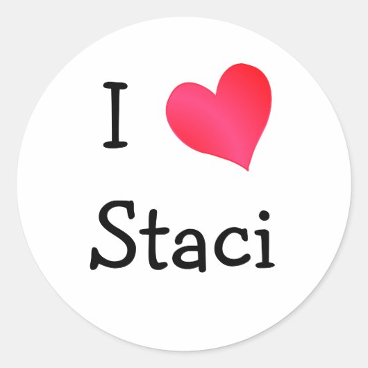 I Love Staci ラウンドシール (正面)