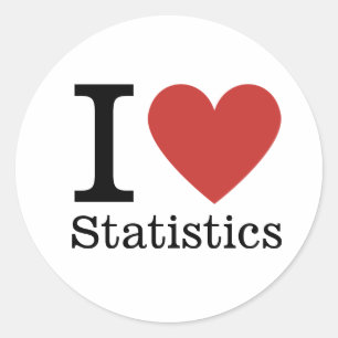 I Love ❤️ Statisticsステッカー ラウンドシール