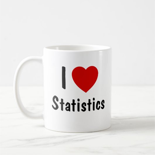 I Love Statistics コーヒーマグカップ (左)