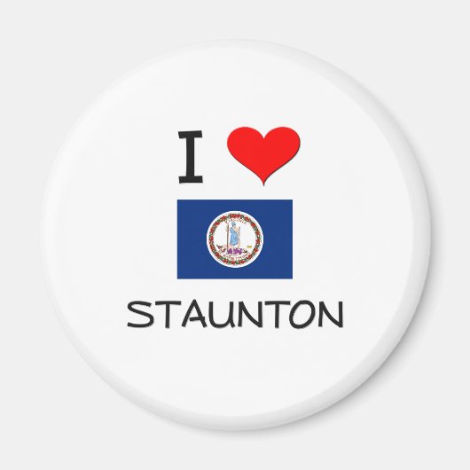 I Love Staunton Virginia マグネット (正面)