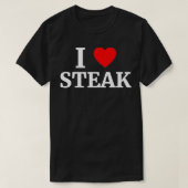 I Love Steak Heart Tシャツ (デザイン正面)