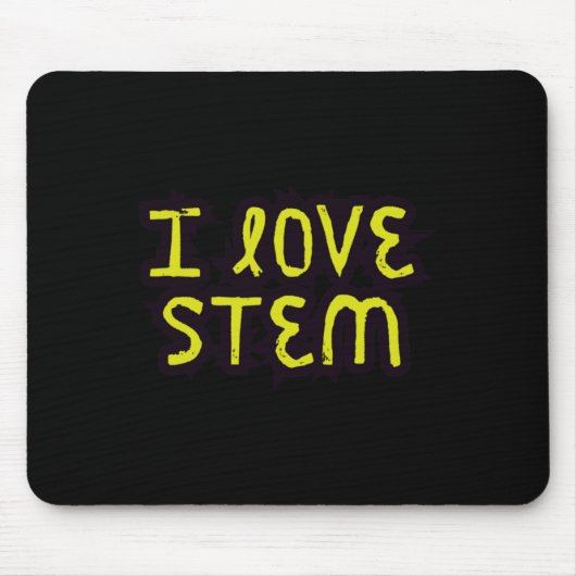 I Love Stem – 科学 マウスパッド (正面)