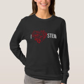 I Love STEM Science Technology Math Tシャツ (正面)