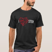 I Love STEM Science Technology Math Tシャツ (正面)