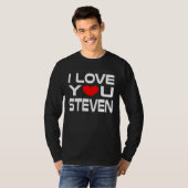I Love Steven Red Heart to say Honey I love you Tシャツ (正面フル)