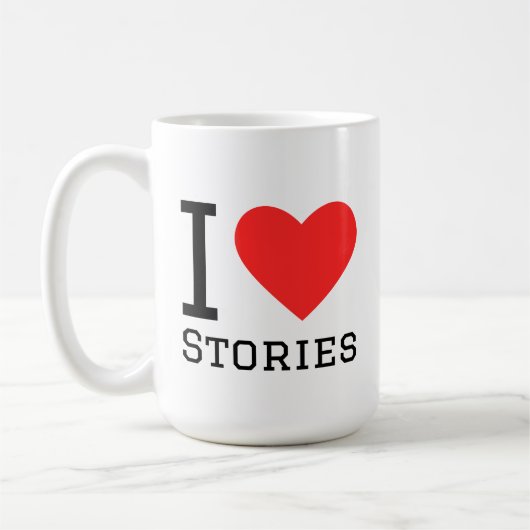 I love stories コーヒーマグカップ (左)