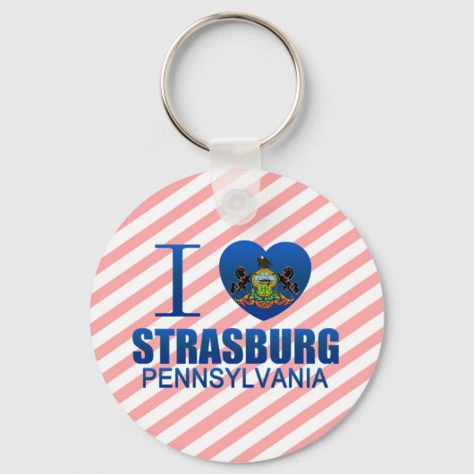 I Love Strasburg, PA キーホルダー (正面)