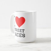 I love street races コーヒーマグカップ (正面左)