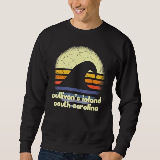 I Love Sullivans Islandサウスカロライナ海波 スウェットシャツ (正面)