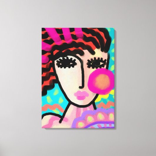 I Love Summer抽象芸術デジタ絵画ル キャンバスプリント (正面)