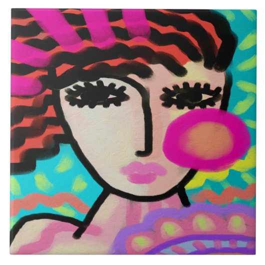 I Love Summer抽象芸術デジタ絵画ル タイル (正面)