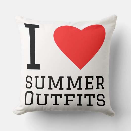 I love summer outfits クッション (正面)