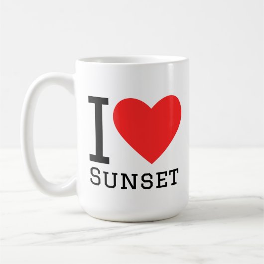 I love sunset  コーヒーマグカップ (左)