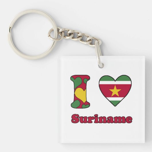 I love Suriname キーホルダー (正面)