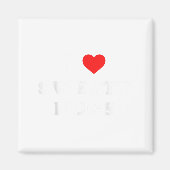 I Love Sweaty Hugs Marathon Watching Tee  マグネット (正面)