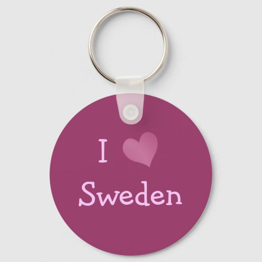 I Love Sweden キーホルダー (正面)