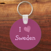 I Love Sweden キーホルダー (正面)