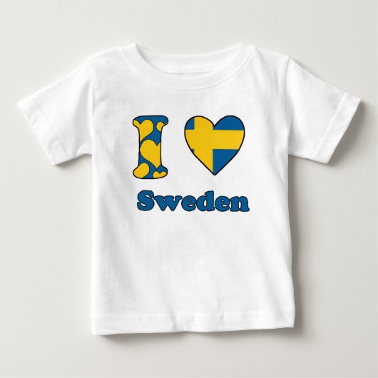 I love Sweden ベビーTシャツ (正面)